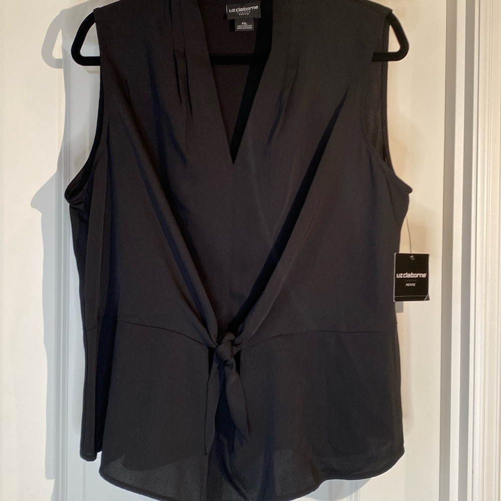Liz Clairborne black sleeveless top - PXL